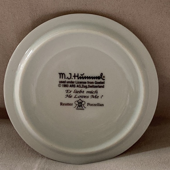 VINTAGE M J HŪMMEL 1983 SWITZERLAND “He Loves Me” Trinket Holder - Picture 7 of 12